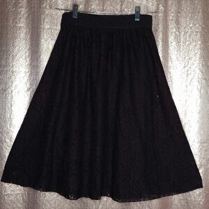LuLaRoe Black Textured Skirt NWOT